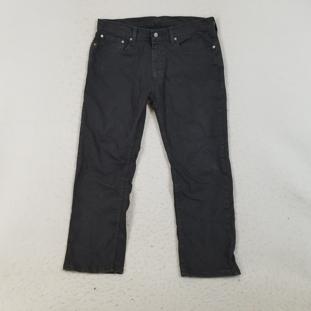 Levi's Jeans Mens 36x30 Black 559 Relaxed Straight‎ Fit Stretch Denim Pants